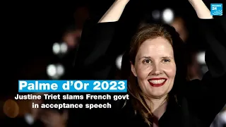 Palme d’Or 2023: Justine Triet slams French govt in acceptance speech • FRANCE 24 English