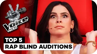 TOP 5 RAP BLIND AUDITIONS | The Voice Kids