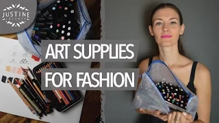 My art materials to draw fashion sketches | Justine Leconte