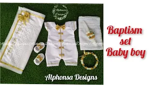 baptism set   , baptismset for baby boy ,  baptismdress, white frock , christening dress