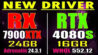 RTX 4080 SUPER vs RX 7900XTX || NEW DRIVER || PC GAMES TEST ||