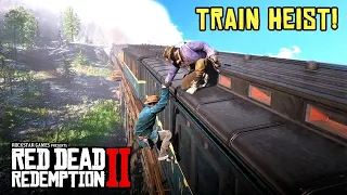 Red Dead Redemption 2 Train Robbery Scene (Full Mission) PC 4K 60FS HDR @RockstarGames