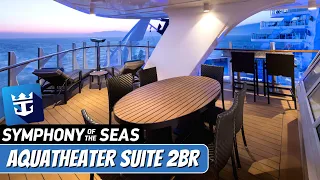 Symphony of the Seas | 2 Bedroom Aqua Theater Suite A2 Tour & Review 4K Royal Caribbean Cruise Line