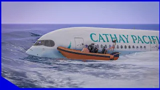 Passenger Airplane crash lands in water: After error in Engine failure : GTA 5