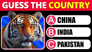Guess The COUNTRY by The National Animal 🐅🇮🇳