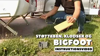 Støtteben, klodser og bigfoot til campingvognen