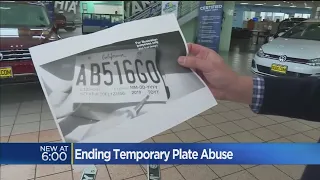 New Law Set To End Temporary License Plate Abuse