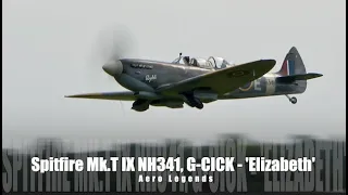Spitfire Mk T. IX NH341, G-CICK, 'Elizabeth' - Taxi and Take Off