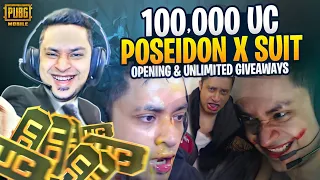 FUNNIEST $100,000 UC POSEIDON X-SUIT MAX OUT OPENING - BIG GIVEAWAYS - PUBG MOBILE - MRJAYPLAYS