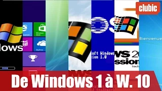 De Windows 1 à Windows 10 : 30 ans d'évolutions en 10 minutes !