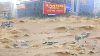 River overflow cause China become a vast ocean! Sangzhi major flooding turn roads to rivers