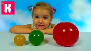 Katy and Dad made Jelly Bouncing Balls