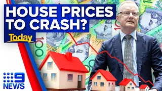 RBA governor warns house prices could fall by 10% | 9 News Australia