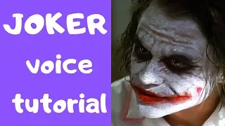 The Dark Knight: Hospital Scene: Joker (Heath Ledger) impression tutorial