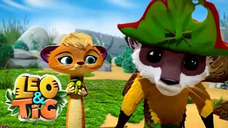 LEO and TIG 🦁 🐯 Playing Battleship Episodes collection ⛵ Moolt Kids Toons Happy Bear