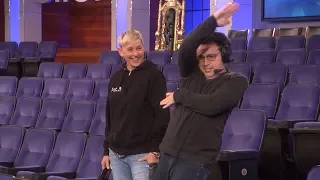 Behind the Scenes: Andy Shows Ellen His Dance Moves