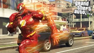 VENOM EATS THE FLASH AND BECOMES HIM!!! - VENOM FLASH (GTA 5 Mods)