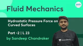 Hydrostatic Pressure Force on Curved Surfaces -2  | Fluid Mechanics L:23 | GATE |  ESE 2022