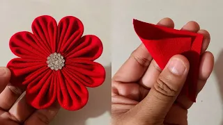 DIY: How to make an adorable fabric flower in just 2 minutes! DIY: Easy Tricks Fabric Flowers
