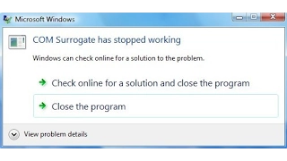 100% FIX for "com surrogate has stopped working"