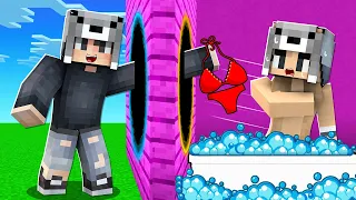 BİR KIZI PORTAL SİLAHI İLE TROLLEMENİN 3 YOLU😱 - Minecraft