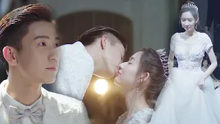 Cinderella walked to CEO in wedding dress,they kissed romantically and completed wedding