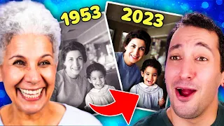 Generations React To Seeing Their Black & White Photos Turned To Color!
