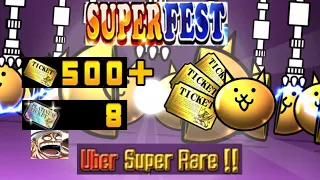 BIGGEST OPENING EVER! 500+ RARE TICKETS for SuperFest | The Battle Cats