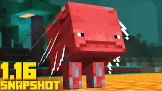 NEW Strider Mob Update! Lodestone Minecraft 1.16 Snapshot 20w13a