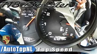 Porsche 718 Boxster PDK 0-284km/h ACCELERATION & TOP SPEED w/ LAUNCH CONTROL by AutoTopNL
