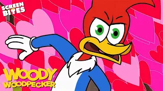 Woody is TERRIFIED of Valentine's Day! | Woody Woodpecker Show | Screen Bites