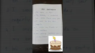 MY BIRTHDAY 🎂 |5 Lines On My Birthday|Short Essay Writing In English|Easy Speech On Birthday #shorts