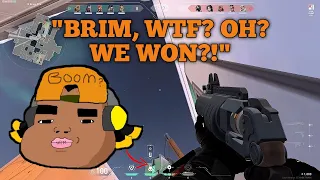 "Brim, wtf? Ohh? We won?!" My Team Thought I Was Throwing The Game While Doing Brimstone Lineups