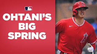 Shohei Ohtani's AWESOME Spring!! (3 home runs at the plate, 9 Ks on the mound!)