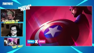 Streamers React to The *NEW* Fortnite X Avengers LTM & Teasers (Fortnite Funny Moments & Highlights)