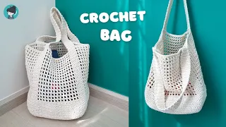 🧶Amazing DIY Crochet Bag | Crochet Bucket Tote Bag | Super Easy Crochet Net Bag | ViVi Berry Crochet