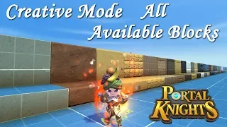 Portal Knights ALL NEW BLOCKS in CREATIVE MODE Version 1.4