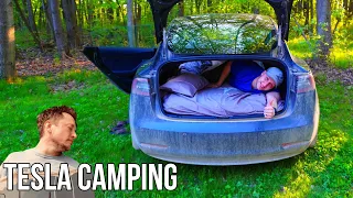 Camping in the Tesla Model 3! | Camp Mode | Is the 3 Big Enough? | ForMyTesla Mattress