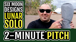 Six Moon Designs Lunar Solo 2019 2-Minute Pitch Method | Tuba Solo the Hiker