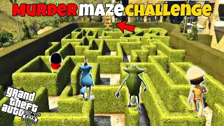 GTA 5 : Shinchan Oggy Jack & Little Singham Get Prize's After Complete Murder Maze Challenge !