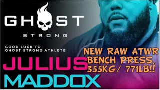 JULIUS MADDOX 🇺🇸 SETS A NEW **ATWR RAW 350KG/771LB**, BENCH PRESS! 🤯😱💪🏽