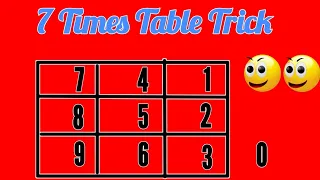 Learn 7 Times Table with Trick || 7 Times Table Trick