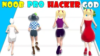 NOOB vs PRO vs HACKER vs GOD - Beauty run