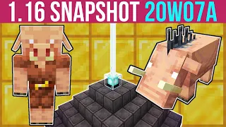 Minecraft 1.16 Snapshot 20w07a The Piglin, The Hoglin & Bartering!