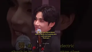 Taehyung said he had an electric shock in his ear 🥺 #shorts #taehyung #viralshorts