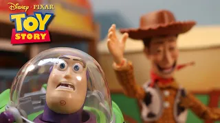 Toy Story (1995) "Buzz Look An Alien!" | Re-Created - Stop Motion