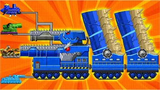 Tank Battle: Mega Battle of Train Missile Launch tank and Kaput Groot Tank | Мультики про танки