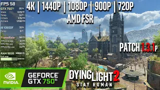 GTX 750 Ti | Dying Light 2 - 4K, 1440p, 1080p, 900p, 720p, FSR