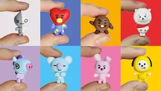 How to DIY ALL BTS BT21 Characters Polymer Clay Tutorial