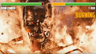 Kyle Reese vs. T-800 Terminator WITH HEALTHBARS | First Fight | HD | Terminator: Genisys